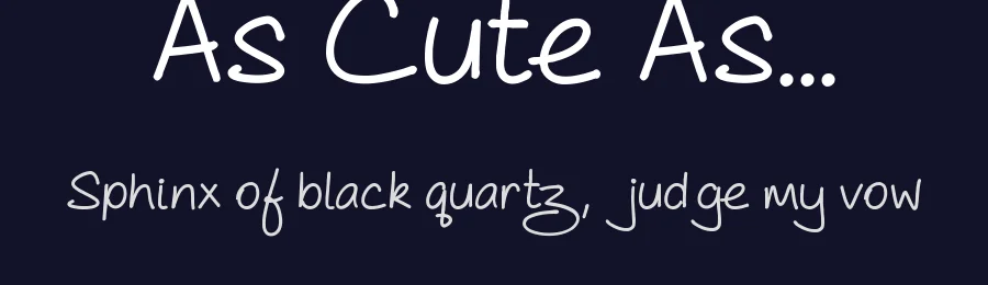 As Cute As... by Steve Gardner — Script Handwritten Font — thumbnail 2