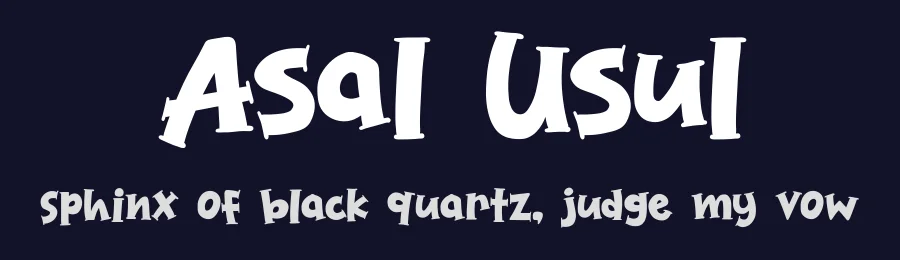 Asal Usul by Khurasan — Decorative Font — thumbnail 2