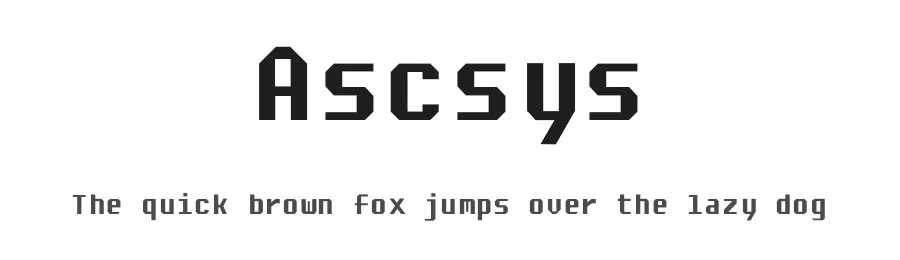 Ascsys by Patrik Sneyd — Display Font