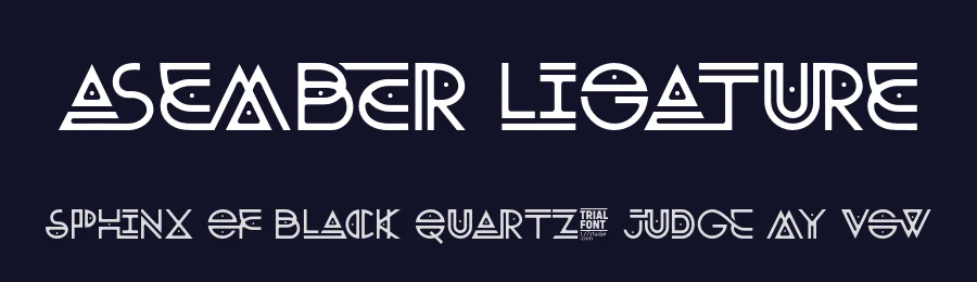 Asember Ligature by 177Studio — Decorative Font — thumbnail 2