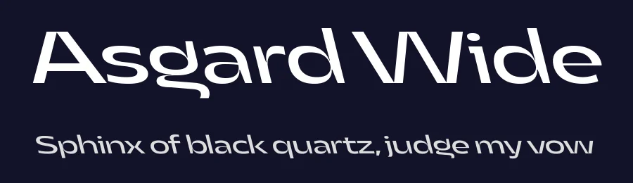 Asgard Wide by Zetafonts — Sans Serif Font — thumbnail 2