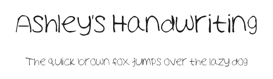 Ashley's Handwriting