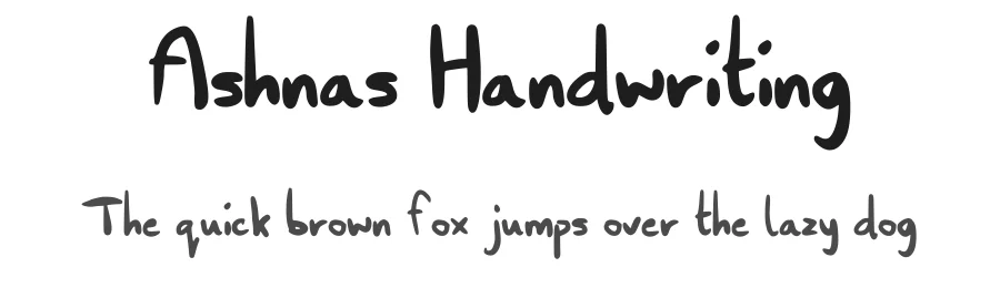 Ashnas Handwriting