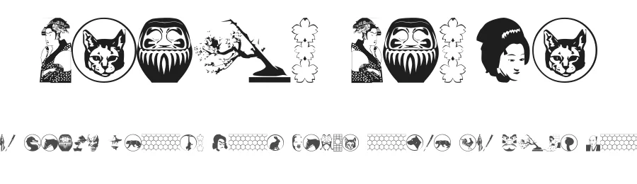 Asian Dings by Omega Font Labs — Dingbats Font