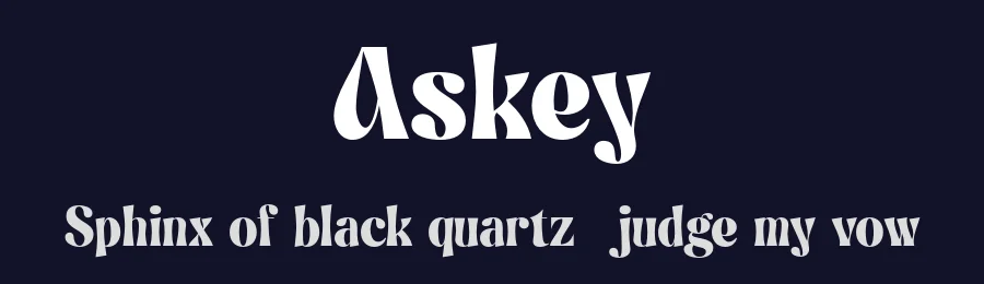 Askey by Craft Supply Co. — Decorative Font — thumbnail 2