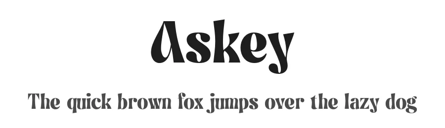 Askey by Craft Supply Co. — Decorative Font