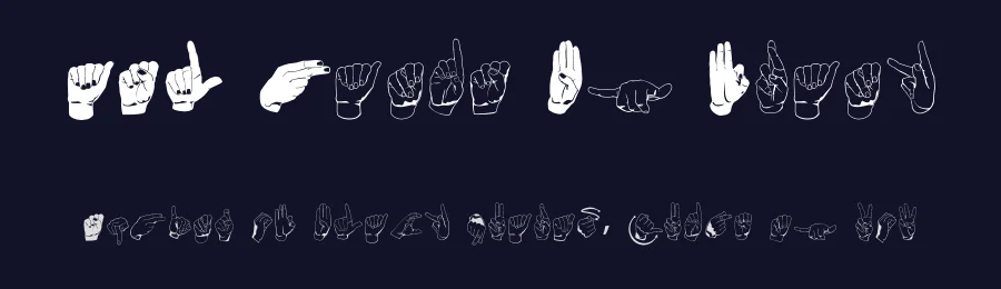 ASL Hands By Frank by Frank Gemignani — Dingbats Font — thumbnail 2