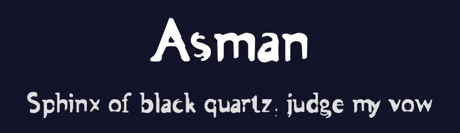 Asman by .ttf — Decorative Font — thumbnail 2