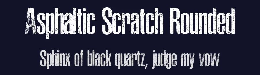 Asphaltic Scratch Rounded by Billy Argel Fonts ® — Decorative Font — thumbnail 2