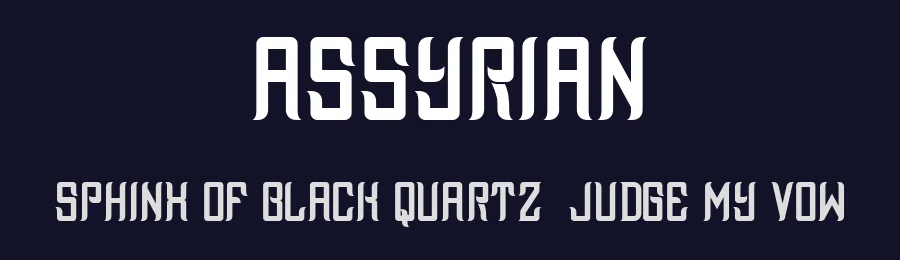 Assyrian by Vladimir Nikolic — Decorative Font — thumbnail 2