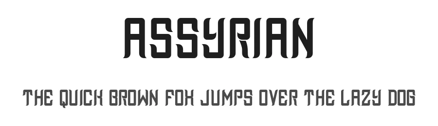 Assyrian by Vladimir Nikolic — Decorative Font