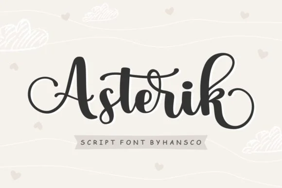 Asterik Font by HansCo — Script Handwritten Font