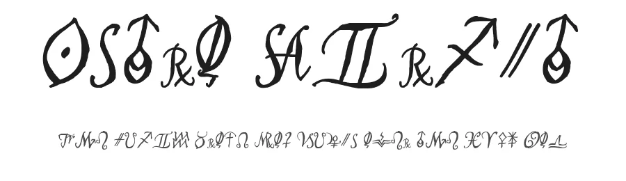 Astro Script by Jason Davies — Dingbats Font