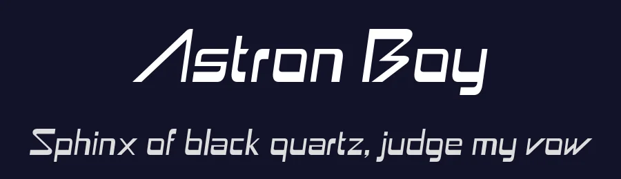 Astron Boy by Typodermic Fonts — Display Font — thumbnail 2