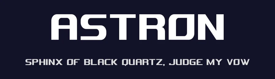 Astron by Mason Mulcahy — Display Font — thumbnail 2