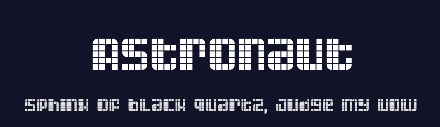 Astronaut by Fontalicious — Display Font — thumbnail 2