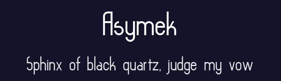Asymek by Remedy667 — Sans Serif Font — thumbnail 2