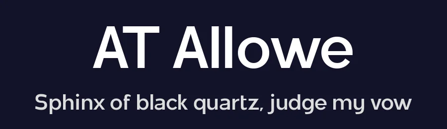 AT Allowe by Ardyana Types — Sans Serif Font — thumbnail 2