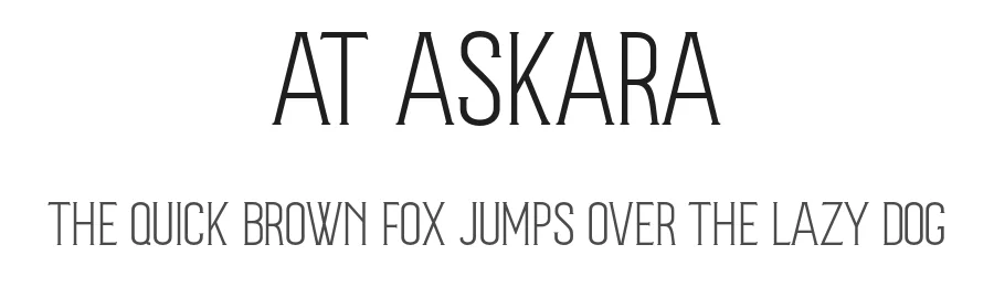 AT Askara by Amera Type β Serif Font