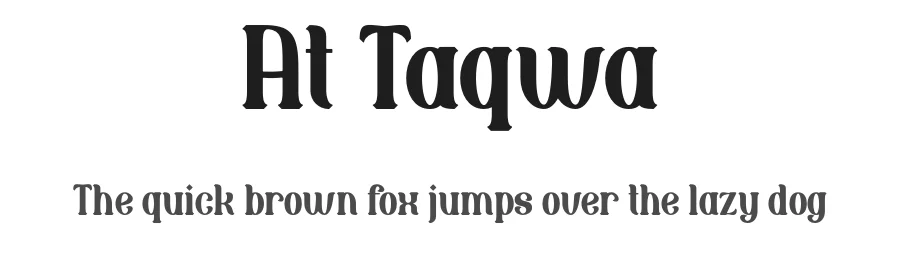 At Taqwa by Gilang Ternadho — Decorative Font