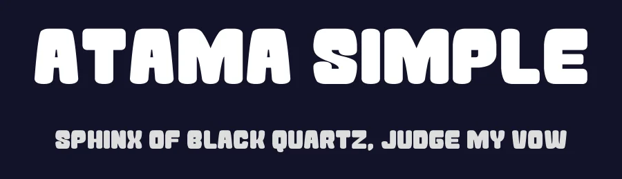 Atama Simple by Goma Shin — Decorative Font — thumbnail 2
