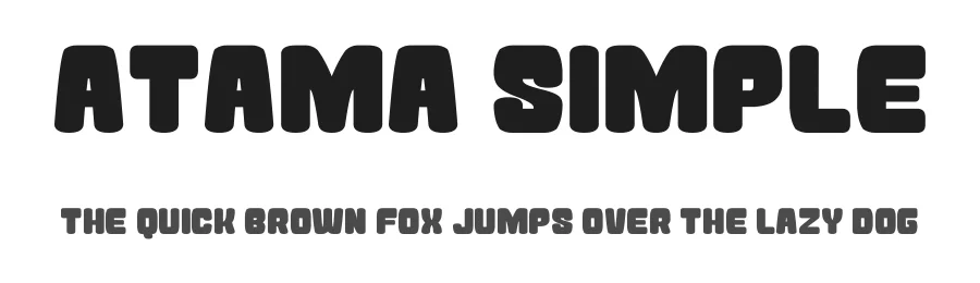 Atama Simple by Goma Shin — Decorative Font
