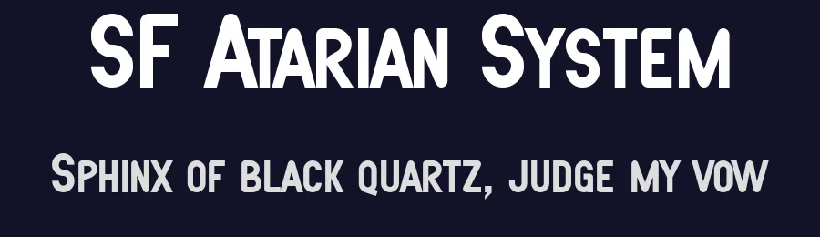 SF Atarian System by ShyFonts — Display Font — thumbnail 2