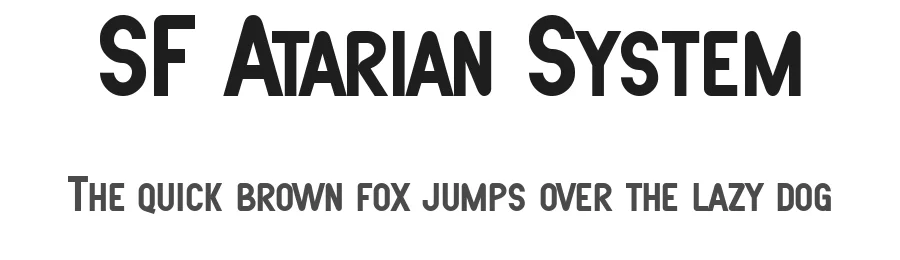 SF Atarian System by ShyFonts — Display Font
