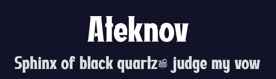 Ateknov by twinletter — Decorative Font — thumbnail 2