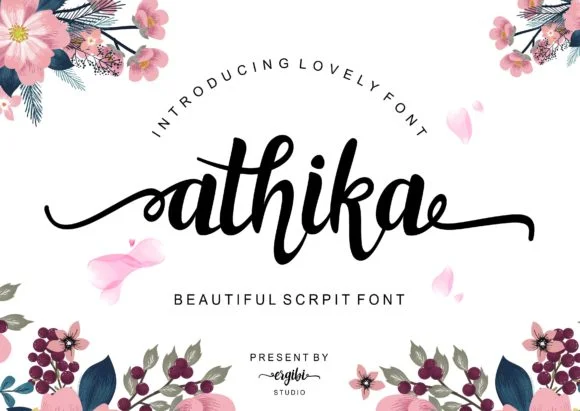 Athika Font by ergibi studio — Script Handwritten Font