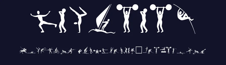 Athletes — Dingbats Font — thumbnail 2