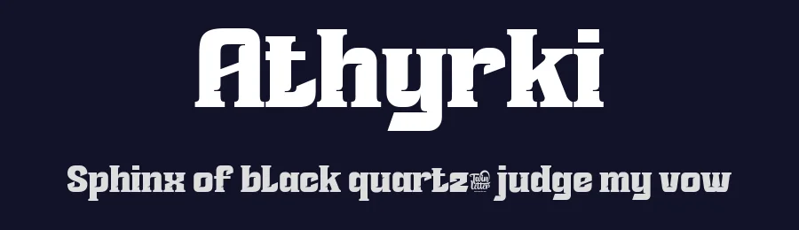 Athyrki by twinletter — Decorative Font — thumbnail 2