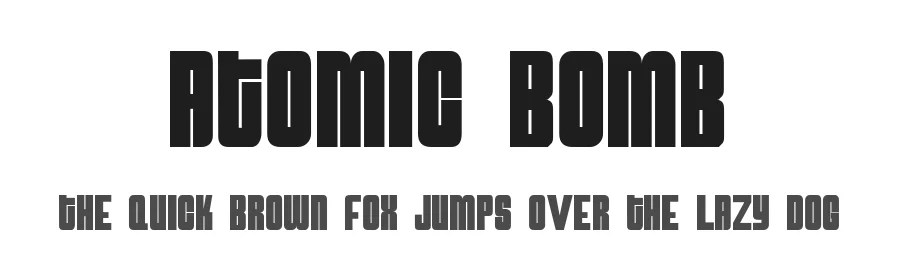 Atomic Bomb by BombHaus — Display Font