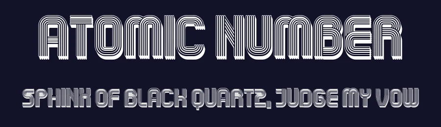 Atomic Number by Vladimir Nikolic — Decorative Font — thumbnail 2