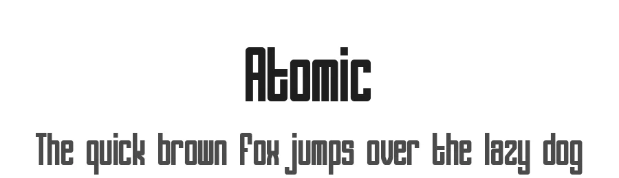 Atomic by Fontalicious — Display Font