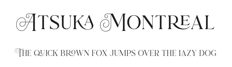 Atsuka Montreal by Akhmad Reza Fauzi — Decorative Font