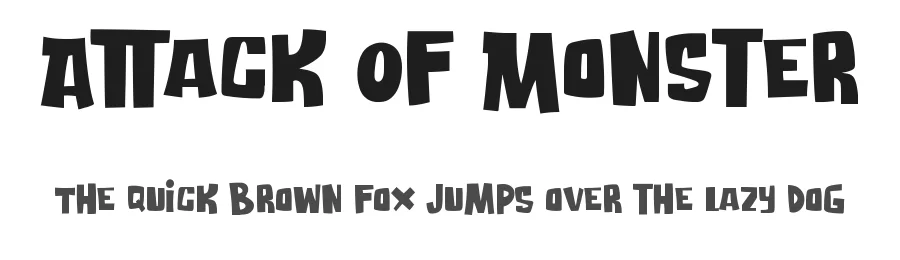 Attack Of Monster by Tokokoo Studio — Decorative Font