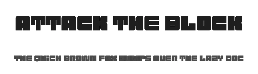 Attack the Block by Woodcutter — Decorative Font