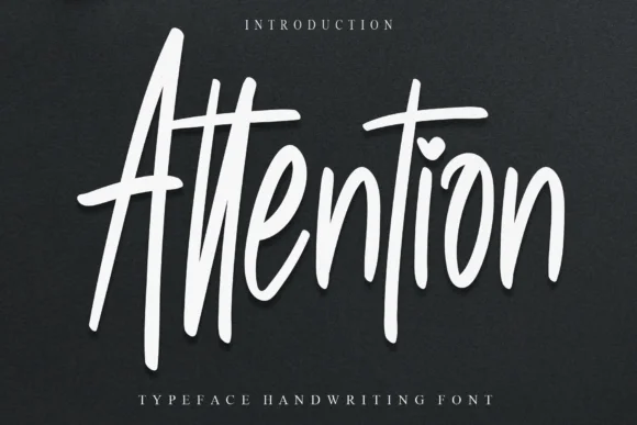Attention Font by Creativewhitee by Creativewhitee — Script Handwritten Font