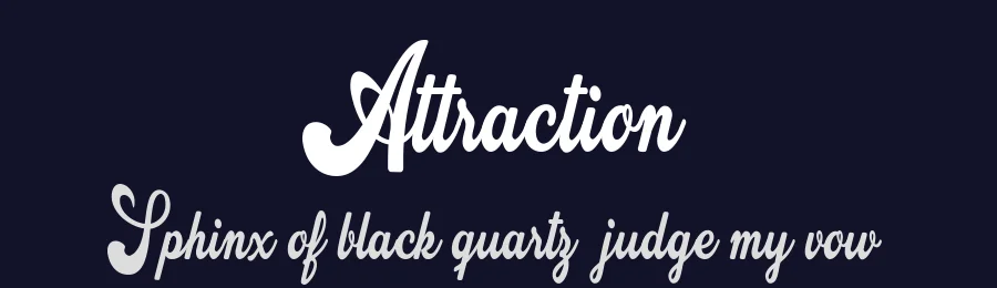 Attraction by Billy Argel Fonts ® — Script Handwritten Font — thumbnail 2
