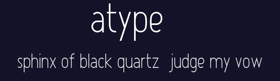 Atype 1 by Salvo Nicolosi — Sans Serif Font — thumbnail 2