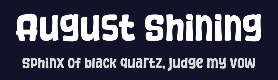 August Shining by Khurasan — Decorative Font — thumbnail 2