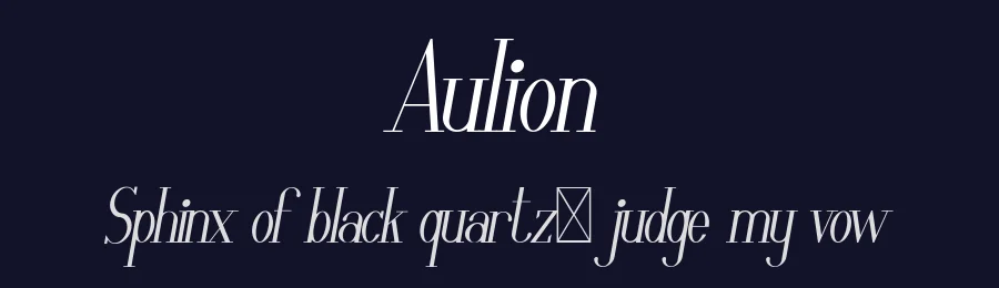 Aulion by Calligraphy Fonts — Serif Font — thumbnail 2