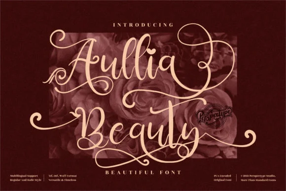 Aullia Beauty Font by Perspectype — Script Handwritten Font