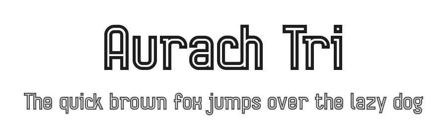 Aurach Tri by Peter Wiegel — Display Font