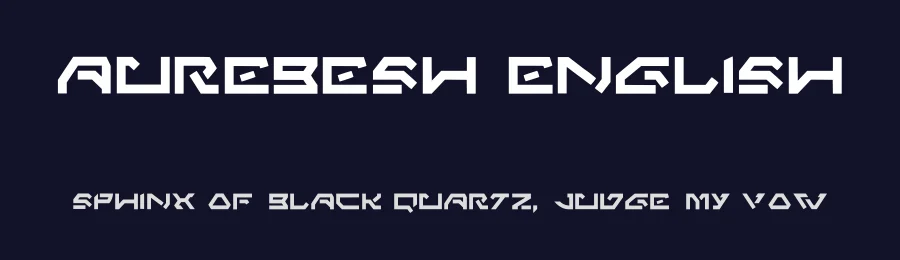 Aurebesh English by StormtrooperOnWeekends — Display Font — thumbnail 2