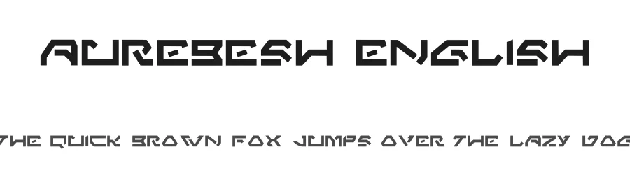 Aurebesh English by StormtrooperOnWeekends β Display Font