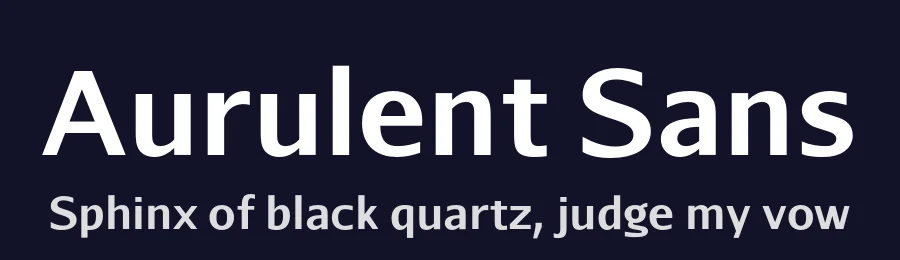Aurulent Sans by Stephen G. Hartke — Sans Serif Font — thumbnail 2