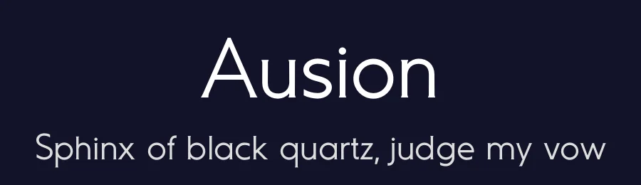 Ausion by andfonts — Serif Font — thumbnail 2