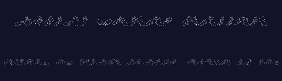 Auslan Finger Spelling by Domenico Ventura — Dingbats Font — thumbnail 2